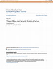 Research paper thumbnail of There and Gone Again: Syntactic Structure In Memory