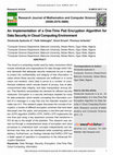 Research paper thumbnail of An Implementation of a One-Time Pad Encryption Algorithm for Data Security in Cloud Computing Environment