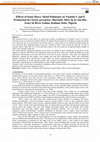 Research paper thumbnail of Effects of Some Heavy Metal Pollutants on Vitamin C and E Production In Clarias gariepinus (Burchell, 1822) In In Situ Bio-Assay In River Galma, Kaduna State, Nigeria