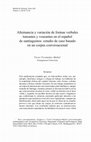 Research paper thumbnail of Alternancia y variación de formas tuteantes y voseantes en el español chileno: estudio de caso basado en un corpus conversacional