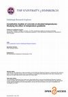 Research paper thumbnail of Constitutive models of concrete at elevated temperatures: studying the effect of temperature gradients