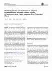 Research paper thumbnail of Identifying barriers and motivators for adoption of multifunctional perennial cropping systems by landowners in the Upper Sangamon River Watershed, Illinois