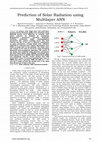 Research paper thumbnail of Prediction of Solar Radiation using Multilayer ANN