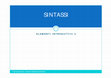 Research paper thumbnail of Sintassi - Seconda Lezione (LINGUISTICA GENERALE 1)