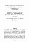 Research paper thumbnail of Agreement Reversal in Munda Languages IMUNDA LINGUISTICS, (ED.) SHAILEAGREEMENT REVERSAL IN MUNDA LANGUAGES: AN INTERPLAY OF FUNCTIONAL/THEMATIC AND SYNTACTIC CRITERIA