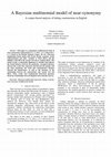 Research paper thumbnail of A Bayesian multinomial model of near-synonymy