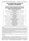 Research paper thumbnail of The Effect of Board Composition and Financial Performance of Financial Services Firms in the Nigerian Stock Exchange Market