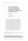Research paper thumbnail of [2022] La mémoire du passé. Les couvents dominicains des provinces d’Espagne et d’Aragon à travers les écrits de l’époque moderne