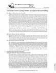 Research paper thumbnail of Assessment of Active Learning Modules: An Update of Research Findings