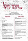 Research paper thumbnail of Convegno Sapienza - Reti culturali in contesti d'eccezione