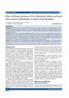 Research paper thumbnail of Effect of Dietary Inclusion of Live Microbial Cultures on Faecal Glucocorticoid Metabolites in Safari Asian Elephants
