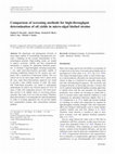Research paper thumbnail of Comparison of screening methods for high-throughput determination of oil yields in micro-algal biofuel strains