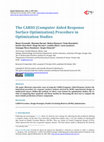 Research paper thumbnail of The CARSO (Computer Aided Response Surface Optimization) Procedure in Optimization Studies