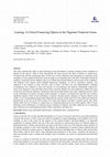 Research paper thumbnail of Leasing: A Critical Financing Option in the Nigerian Financial Arena
