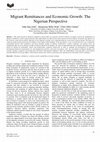 Research paper thumbnail of Migrant Remittances and Economic Growth: The Nigerian Perspective