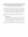 Research paper thumbnail of On Ancient Near East cylinder seals human beings are created from the blood of the Qingu mushussu dragon