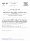 Research paper thumbnail of Dynamic Fracture Behavior of High Strength Pipeline Steel