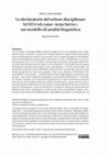 Research paper thumbnail of Le declaratorie del settore disciplinare M-STO/08 come «testo breve»: un modello di analisi linguistica, "AIB studi", 2022