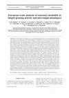 Research paper thumbnail of European-scale analysis of seasonal variability in limpet grazing activity and microalgal abundance