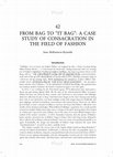 Research paper thumbnail of From bag to “it bag”: a case study of consecration in the field of fashion