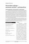 Research paper thumbnail of Niezawisłość sędziego –  autonomia moralna – profesjonalizm/Judicial Independence – Moral Autonomy – Professionalism