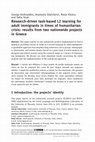 Research paper thumbnail of Research-driven task-based L2 learning for adult immigrants in times of humanitarian crisis: results from two nationwide projects in Greece