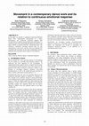 Research paper thumbnail of Movement in a Contemporary Dance Work and its Relation to Continuous Emotional Response