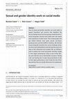 Research paper thumbnail of Sexual and gender identity work on social media