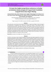 Research paper thumbnail of Persepsi dan tingkat pengetahuan mahasiswa terhadap perkuliahan dalam jaringan di Progam Studi Pendidikan Geografi Universitas Negeri Malang