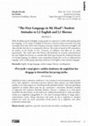 Research paper thumbnail of “The First Language in My Head”: Student Attitudes to L2 English and L1 Slovene