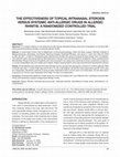 Research paper thumbnail of The Effectiveness of Topical Intranasal Steroids Versus Systemic Anti-Allergic Drugs in Allergic Rhinitis: A Randomized Controlled Trial