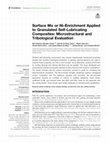 Research paper thumbnail of Surface Mo or Ni-Enrichment Applied to Granulated Self-Lubricating Composites: Microstructural and Tribological Evaluation