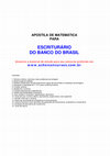 Research paper thumbnail of APOSTILA DE MATEMATICA PARA ESCRITURARIO