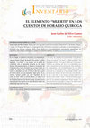 Research paper thumbnail of EL ELEMENTO "MUERTE" EN LOS CUENTOS DE HORARIO QUIROGA