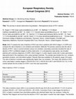 Research paper thumbnail of The journey to severe obstructive lung disease - Retrospective study of FEV1 decline