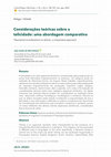 Research paper thumbnail of Considerações teóricas sobre a telicidade: uma abordagem comparativa