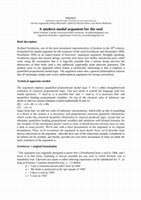 Research paper thumbnail of A modern modal argument for the soul