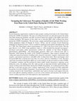 Research paper thumbnail of Navigating the Unforeseen: Perceptions of Quality of Life While Working from Home in the United States During the COVID-19 Pandemic