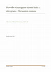 Research paper thumbnail of How the staurogram became stirhogram - Discussion content