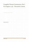 Research paper thumbnail of Complete Thomas Commentary - Discussion content v20