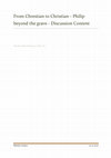 Research paper thumbnail of From Chrestian to Christian: Philip beyond the grave - Discussion content