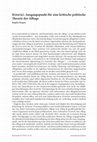 Research paper thumbnail of Krise(n): Ausgangspunkt für eine kritische politische Theorie des Alltags