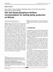 Research paper thumbnail of Soil test-based phosphorus fertilizer recommendation for malting barley production on Nitisols