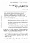 Research paper thumbnail of Interdependence Is the Key Issue: Mary Catherine Bateson and the Myth of Individualism