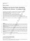 Research paper thumbnail of Multisite non-invasive brain stimulation in Parkinson’s disease: A scoping review