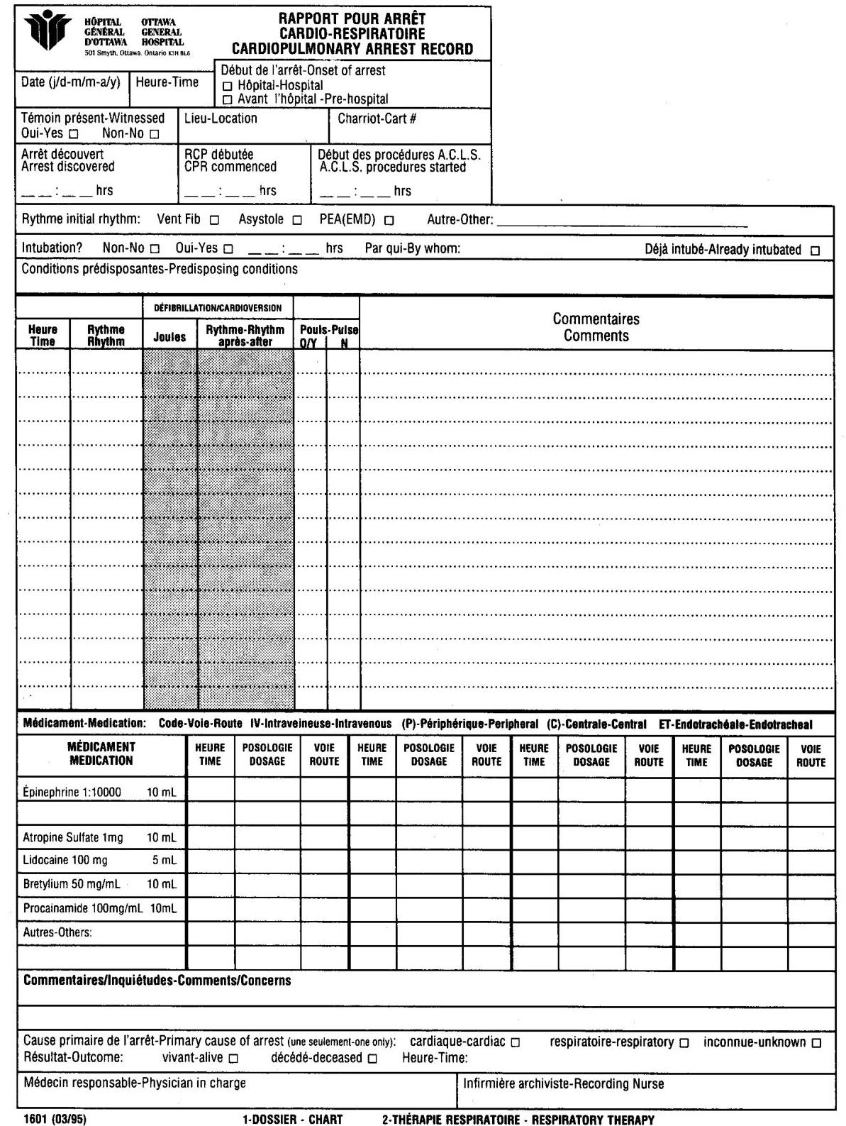 (PDF) Cardiopulmonary arrest record
